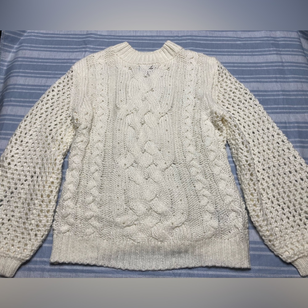 Marled Reunited Clothing off-white sweater.